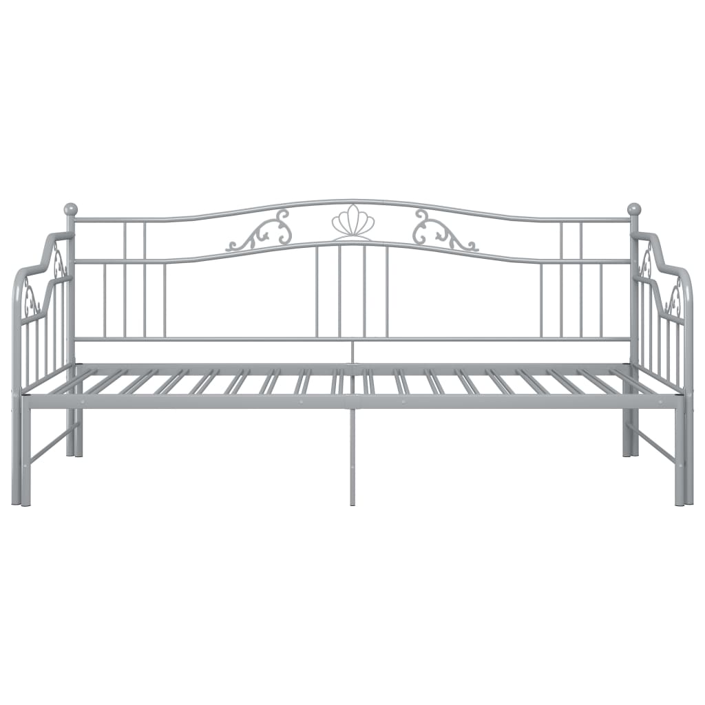 Ausziehsofa Bettgestell Grau Metall 90x200 cm - Premium Betten & Bettgestelle - Just €217.09! Shop now at homesales4u
