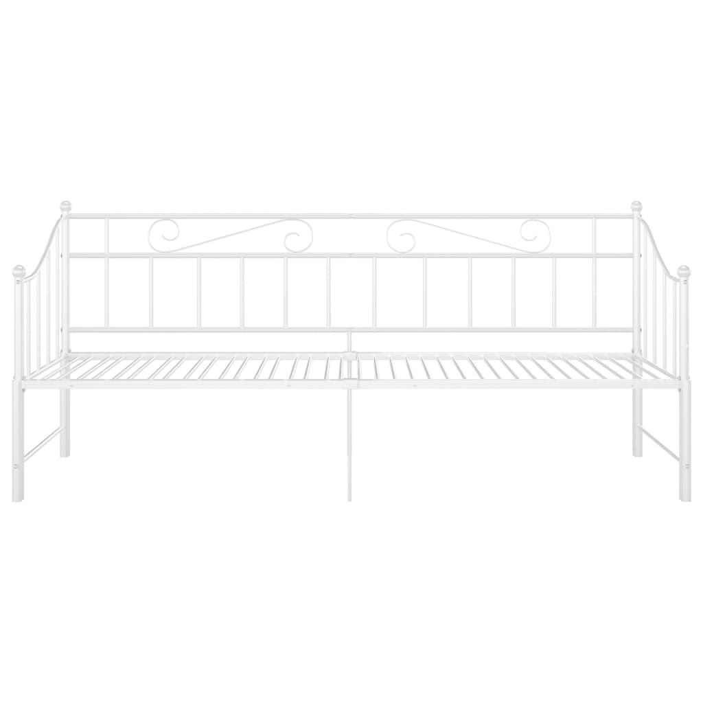 Ausziehsofa Bettgestell Weiß Metall 90x200 cm - Premium Betten & Bettgestelle - Just €216! Shop now at homesales4u
