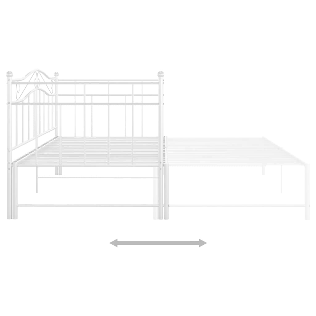 Ausziehsofa Bettgestell Weiß Metall 90x200 cm - Premium Betten & Bettgestelle - Just €253.89! Shop now at homesales4u