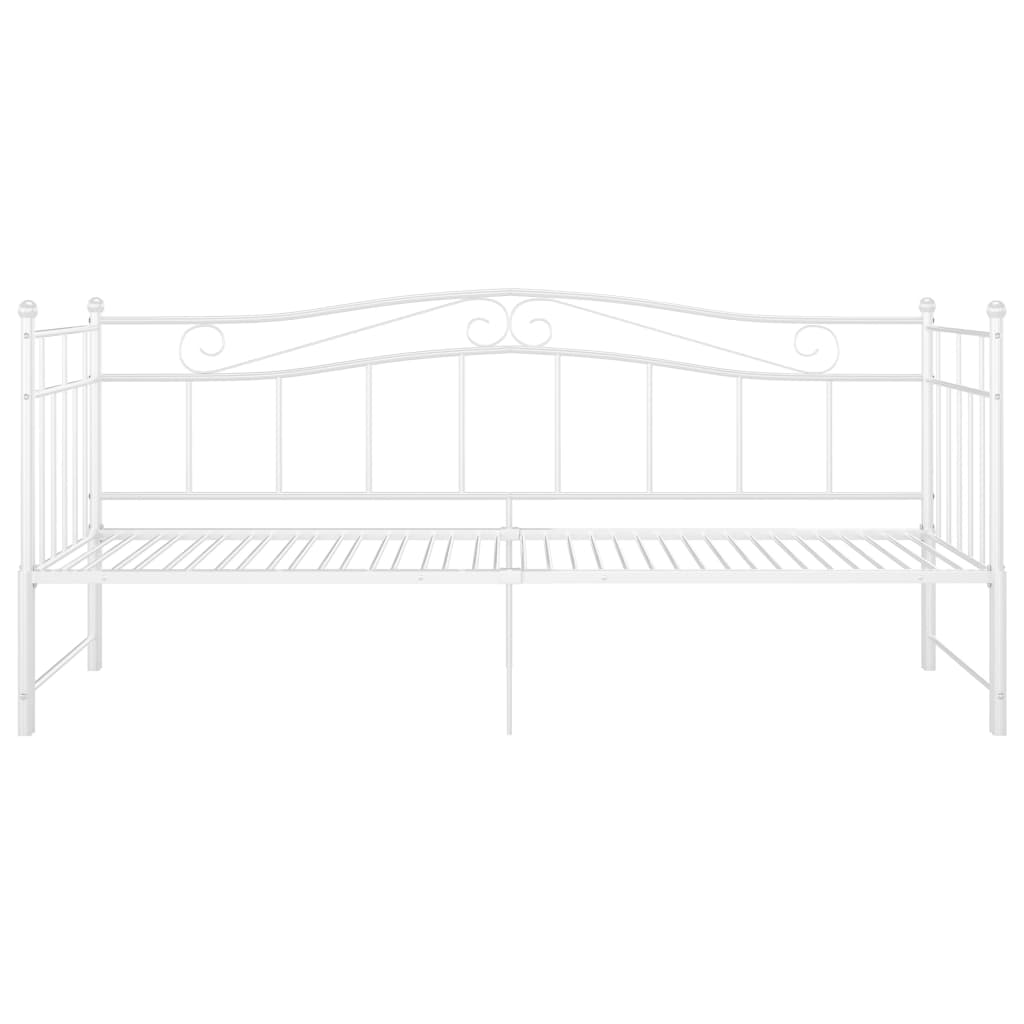 Ausziehsofa Bettgestell Weiß Metall 90x200 cm - Premium Betten & Bettgestelle - Just €253.89! Shop now at homesales4u