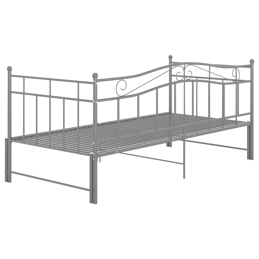 Ausziehsofa Bettgestell Grau Metall 90x200 cm - Premium Betten & Bettgestelle - Just €199.66! Shop now at homesales4u