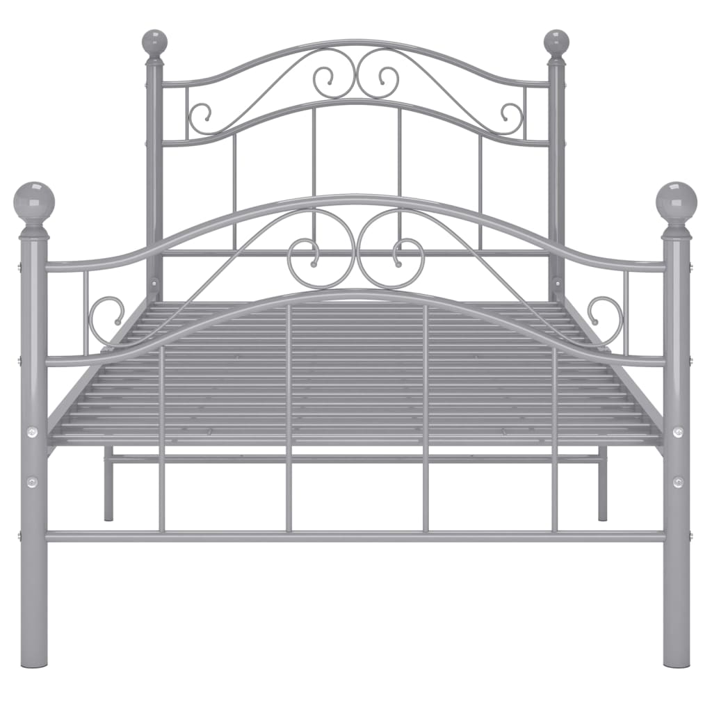 Bett Grau Metall 100x200 cm - Premium Betten & Bettgestelle - Just €131.72! Shop now at homesales4u