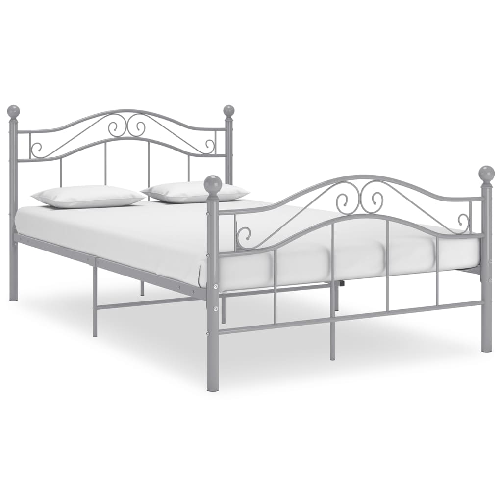 Bett Grau Metall 120x200 cm - Premium Betten & Bettgestelle - Just €142.03! Shop now at homesales4u