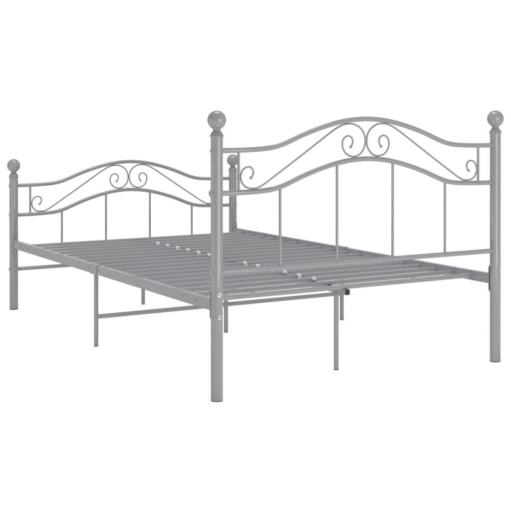 Bett Grau Metall 120x200 cm - Premium Betten & Bettgestelle - Just €142.03! Shop now at homesales4u