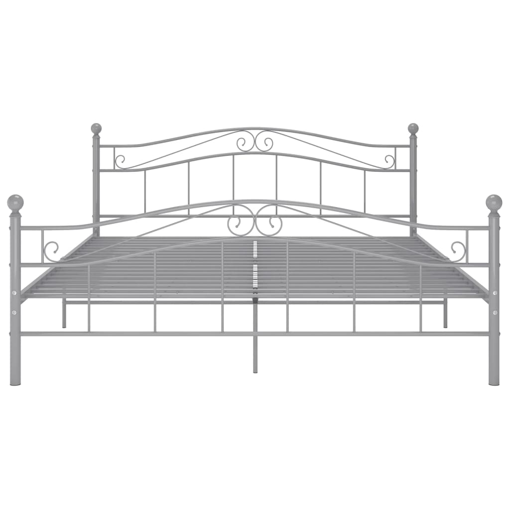 Bett Grau Metall 140x200 cm - Premium Betten & Bettgestelle - Just €159.12! Shop now at homesales4u