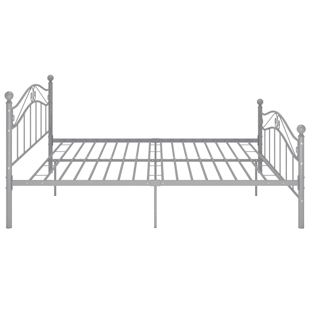 Bett Grau Metall 140x200 cm - Premium Betten & Bettgestelle - Just €159.12! Shop now at homesales4u