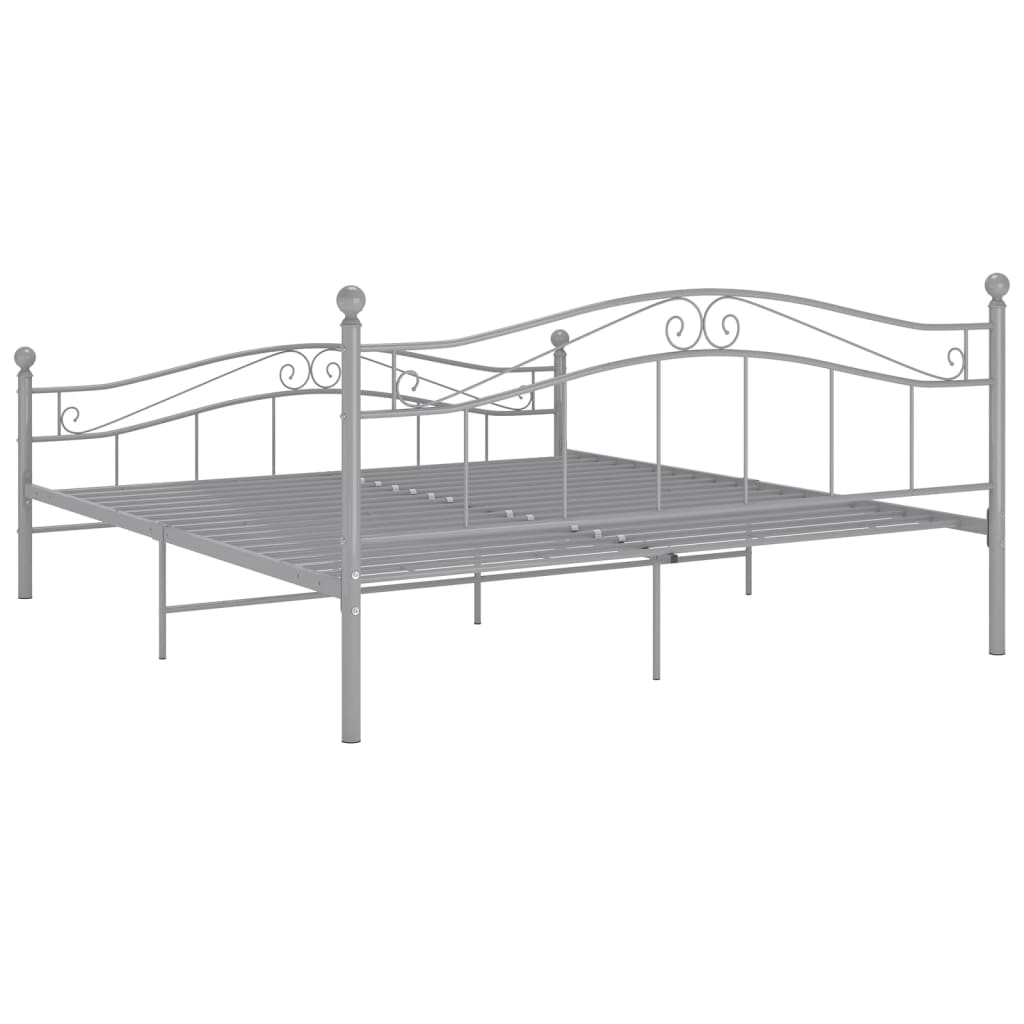 Bett Grau Metall 140x200 cm - Premium Betten & Bettgestelle - Just €159.12! Shop now at homesales4u