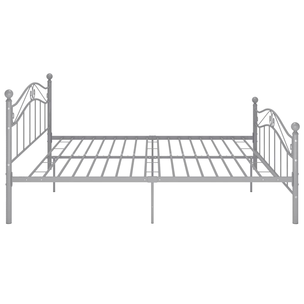 Bett Grau Metall 160x200 cm - Premium Betten & Bettgestelle - Just €190.06! Shop now at homesales4u