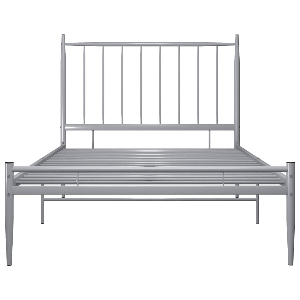Bett Grau Metall 100x200 cm - Premium Betten & Bettgestelle - Just €139.54! Shop now at homesales4u