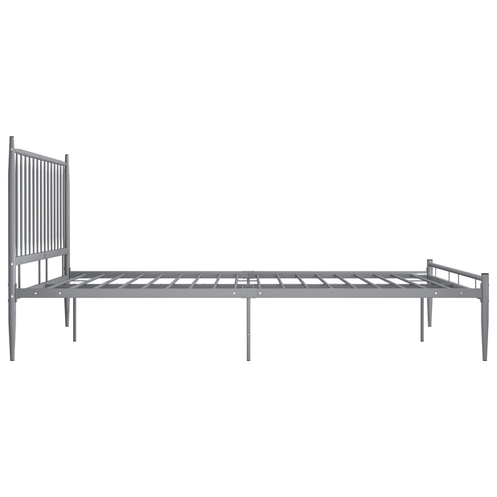 Bett Grau Metall 140x200 cm - Premium Betten & Bettgestelle - Just €172.06! Shop now at homesales4u