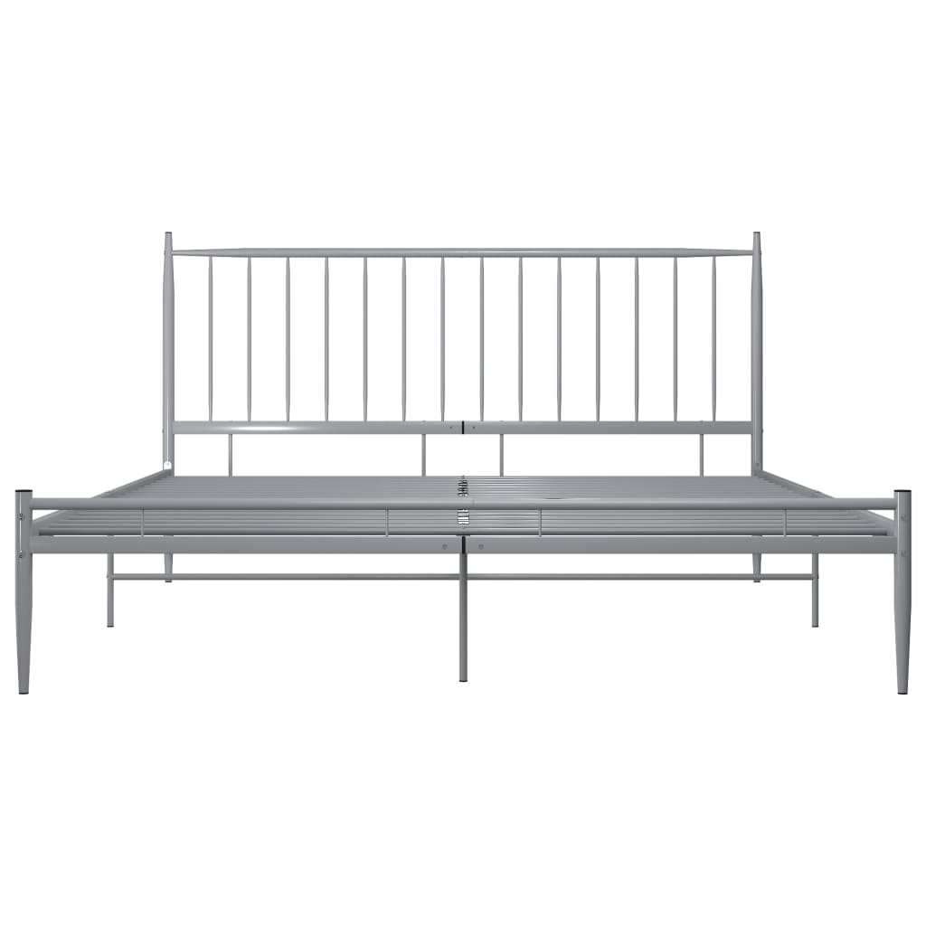 Bett Grau Metall 200x200 cm - Premium Betten & Bettgestelle - Just €191.27! Shop now at homesales4u