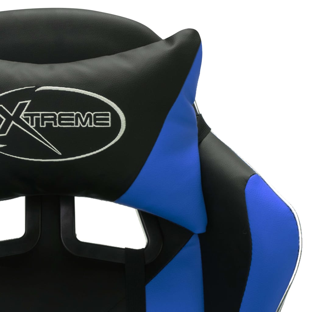 Gaming-Stuhl mit RGB LED-Leuchten Blau und Schwarz Kunstleder - Premium Bürostühle - Just €218.60! Shop now at homesales4u