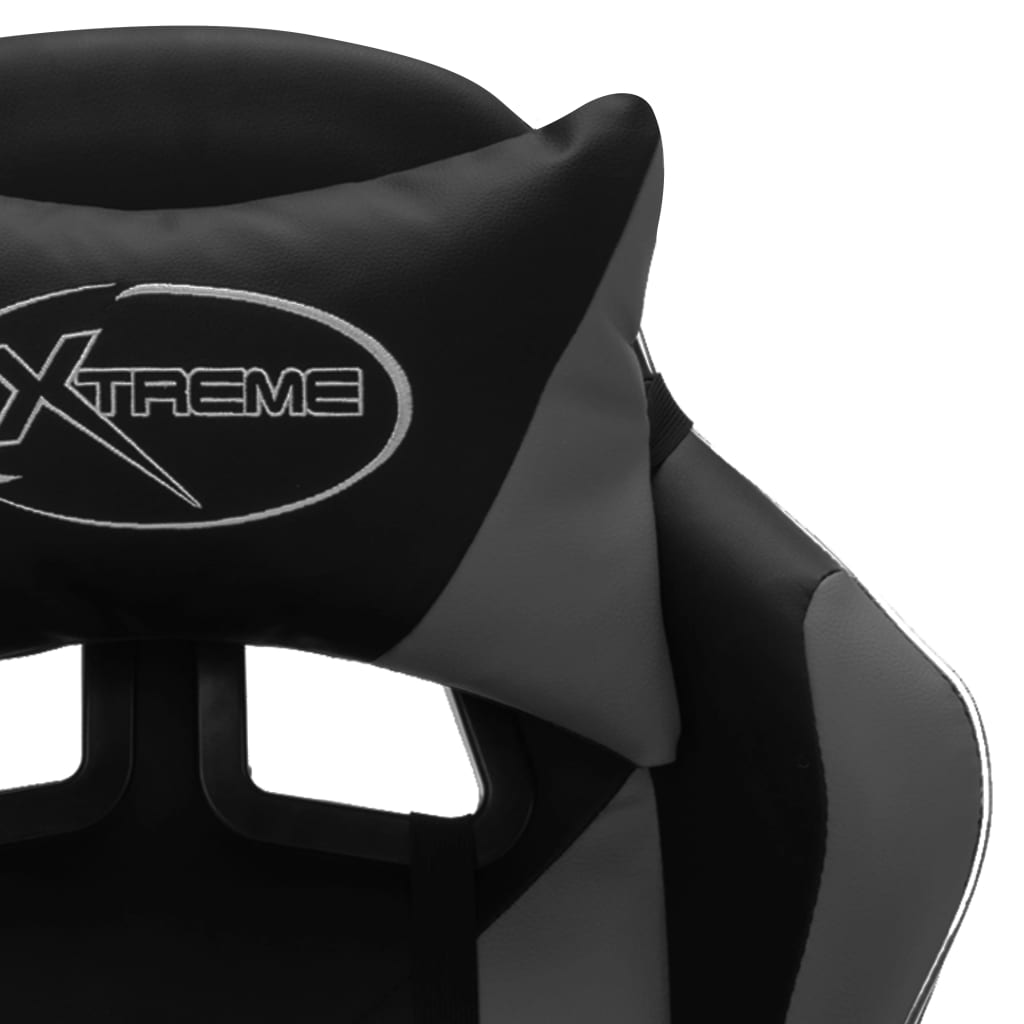 Gaming-Stuhl mit RGB LED-Leuchten Grau und Schwarz Kunstleder - Premium Bürostühle - Just €207.29! Shop now at homesales4u