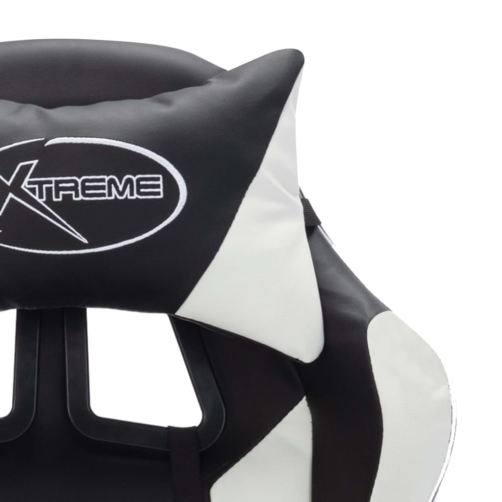 Gaming-Stuhl mit RGB LED-Leuchten Weiß und Schwarz Kunstleder - Premium Bürostühle - Just €243.07! Shop now at homesales4u