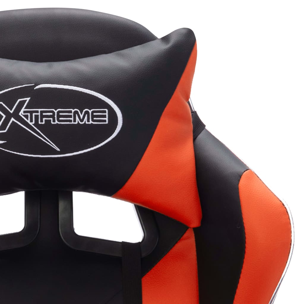 Gaming-Stuhl mit RGB LED-Leuchten Orange und Schwarz Kunstleder - Premium Bürostühle - Just €229.98! Shop now at homesales4u