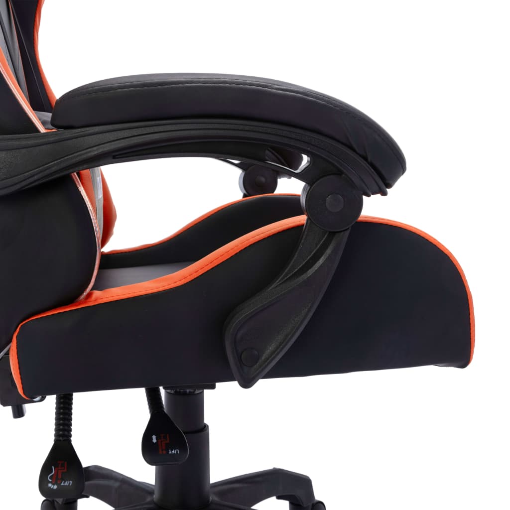 Gaming-Stuhl mit RGB LED-Leuchten Orange und Schwarz Kunstleder - Premium Bürostühle - Just €229.98! Shop now at homesales4u