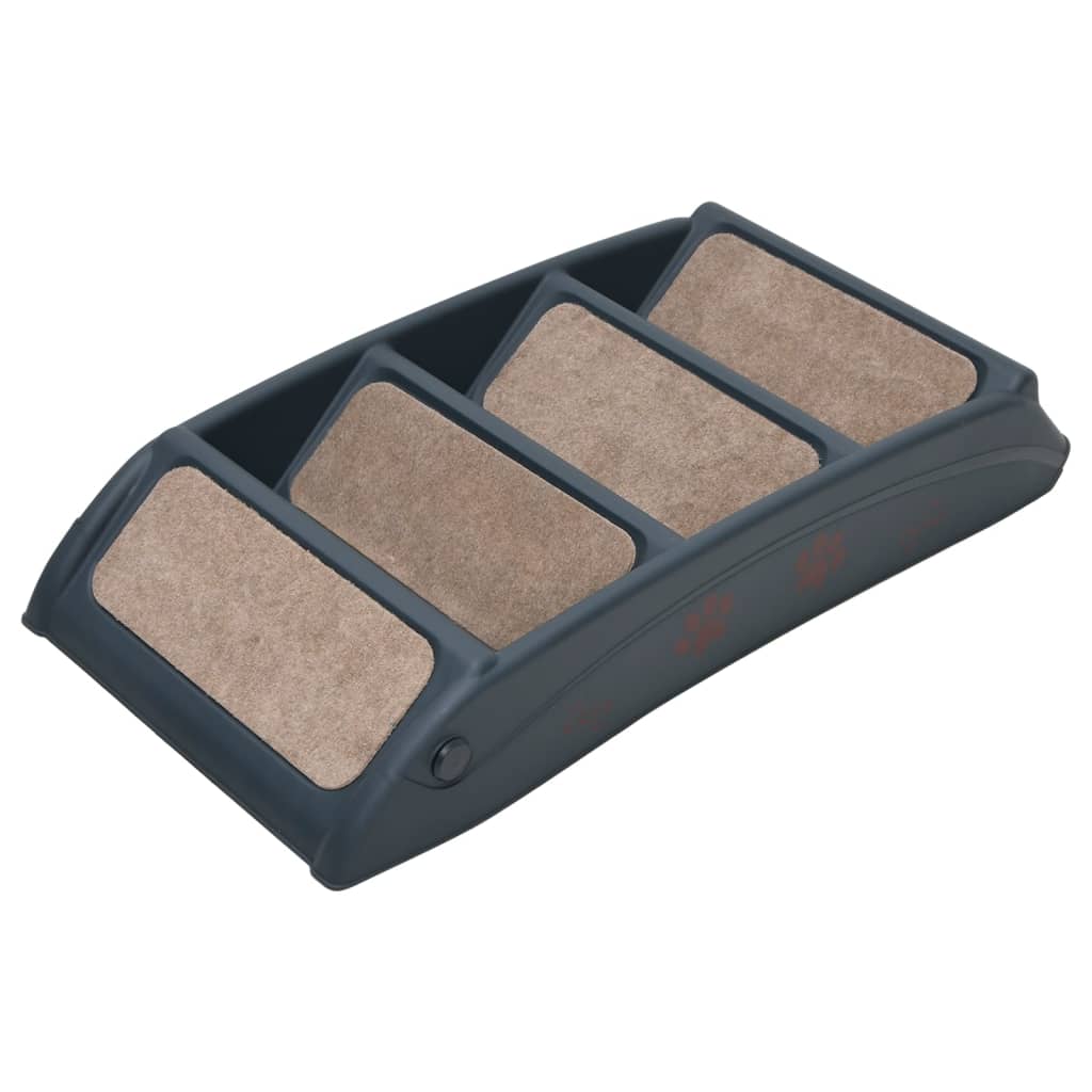 Hundetreppe mit 4 Stufen Klappbar Dunkelgrau - Premium Treppen & Rampen für Haustiere - Just €69.57! Shop now at homesales4u
