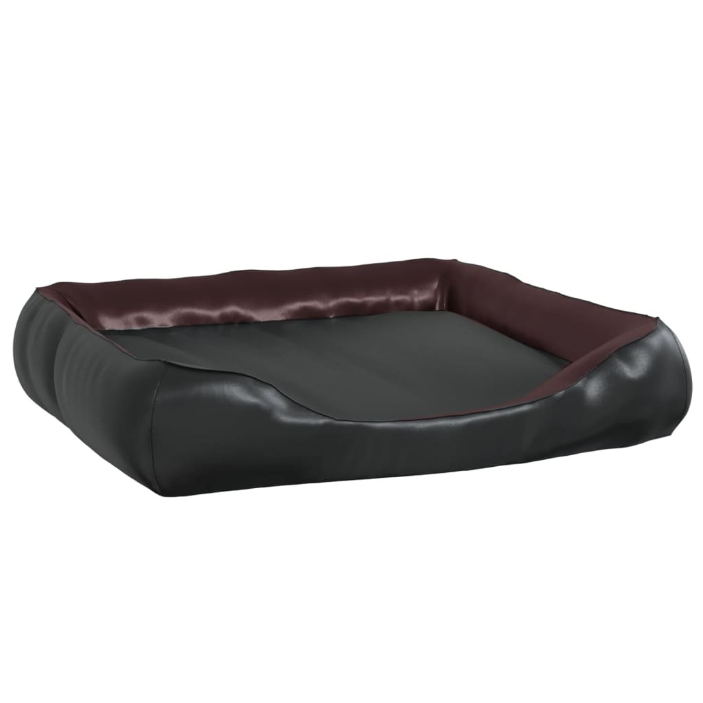 Hundebett Schwarz/Braun 80x68x23 cm Kunstleder - Premium Hundebetten - Just €67.12! Shop now at homesales4u