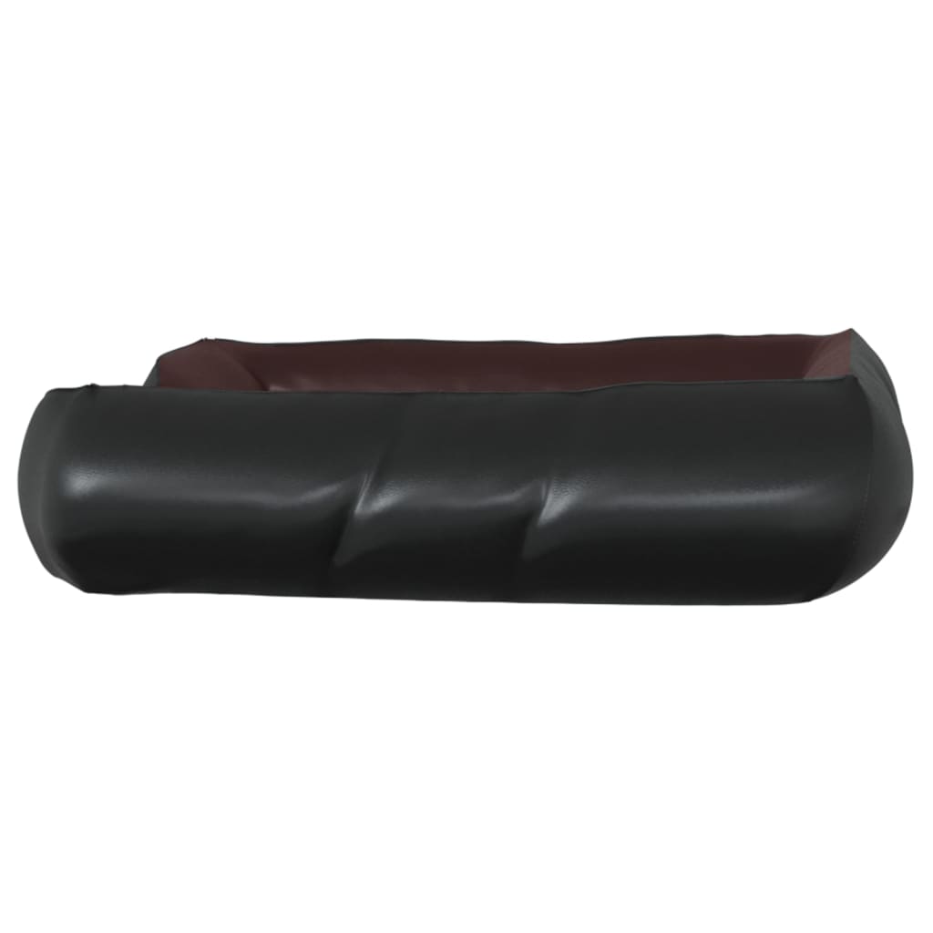 Hundebett Schwarz/Braun 80x68x23 cm Kunstleder - Premium Hundebetten - Just €67.12! Shop now at homesales4u