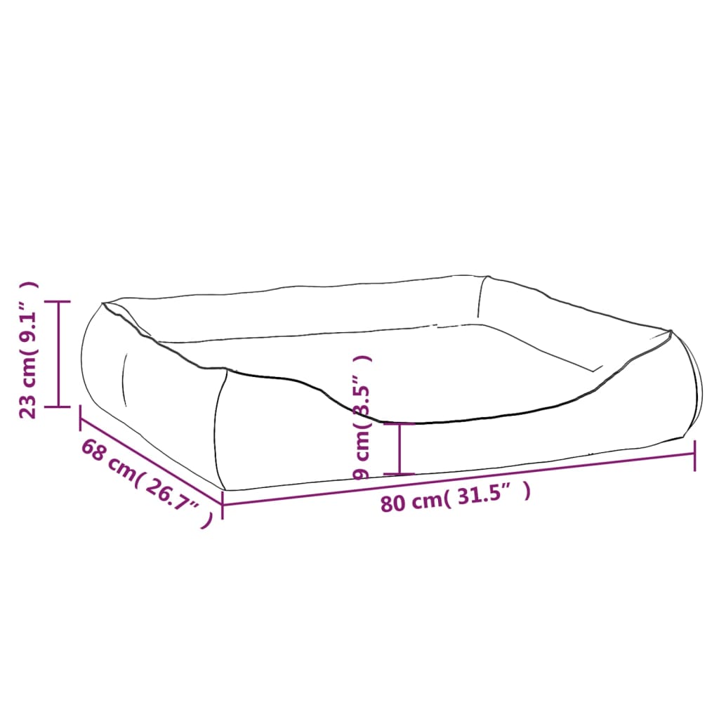 Hundebett Schwarz/Braun 80x68x23 cm Kunstleder - Premium Hundebetten - Just €67.12! Shop now at homesales4u