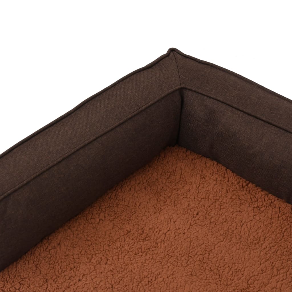 Hundematratze Ergonomisch 60x42 cm Leinenoptik Fleece Braun - Premium Hundebetten - Just €52.50! Shop now at homesales4u