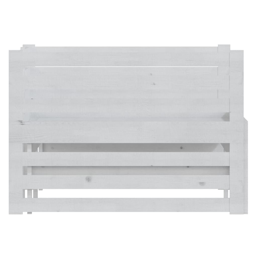 Ausziehbares Tagesbett Weiß Massivholz Kiefer 2x(90x200) cm - Premium Betten & Bettgestelle - Just €271.47! Shop now at homesales4u