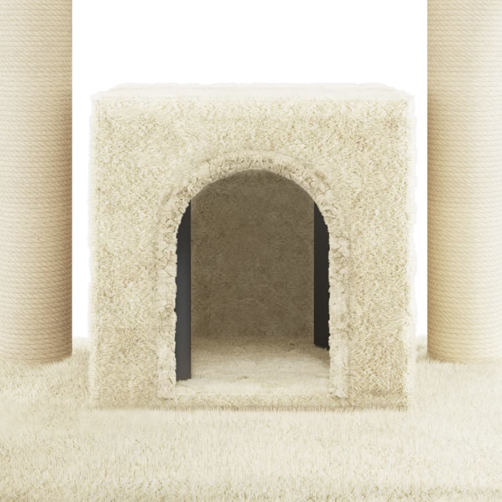 Kratzbaum mit Sisal-Kratzsäulen Creme 110 cm - Premium Kratzbäume - Just €73.18! Shop now at homesales4u
