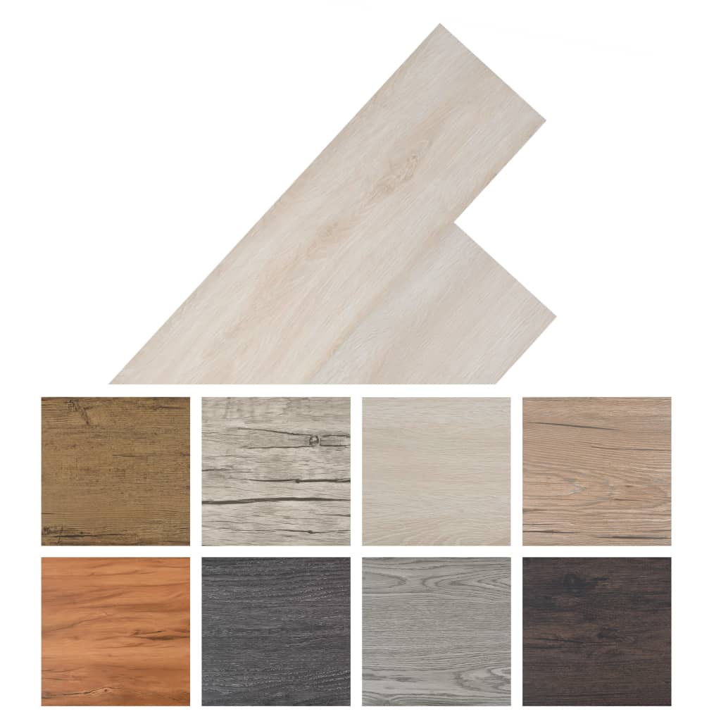 PVC-Fliesen Selbstklebend 2,51 m² 2 mm Eiche Weiß - Premium Fußböden & Teppichböden - Just €55.15! Shop now at homesales4u