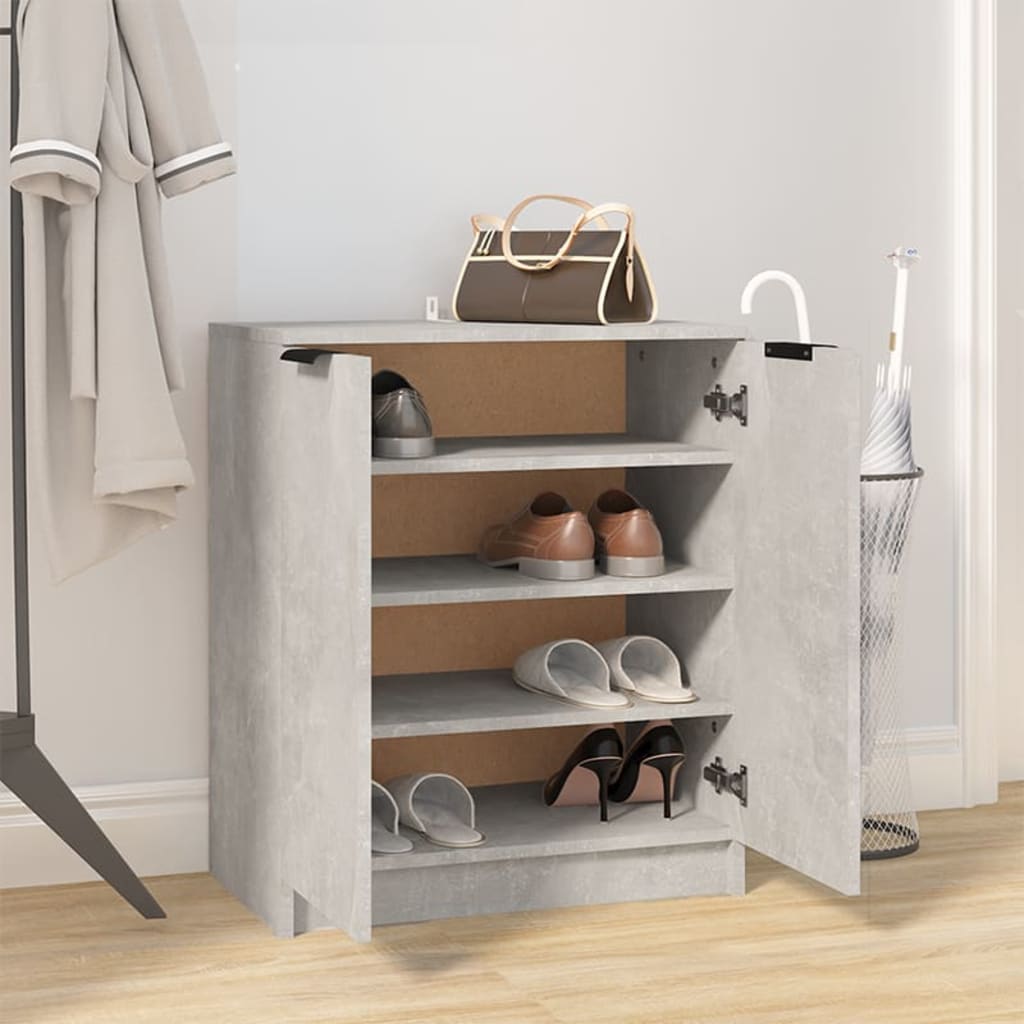 Schuhschrank Betongrau 59x35x70 cm Holzwerkstoff - Premium Schränke - Just €91.63! Shop now at homesales4u