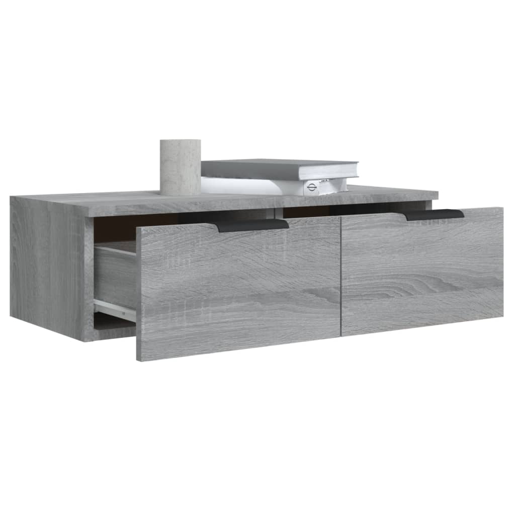 Wandschrank Grau Sonoma 68x30x20 cm Holzwerkstoff - Premium Schränke - Just €54.46! Shop now at homesales4u