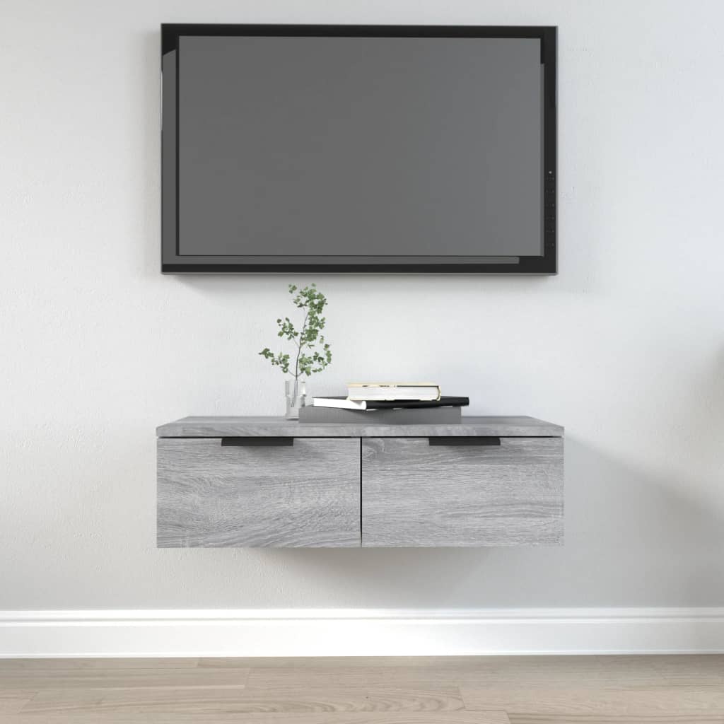 Wandschrank Grau Sonoma 68x30x20 cm Holzwerkstoff - Premium Schränke - Just €54.46! Shop now at homesales4u
