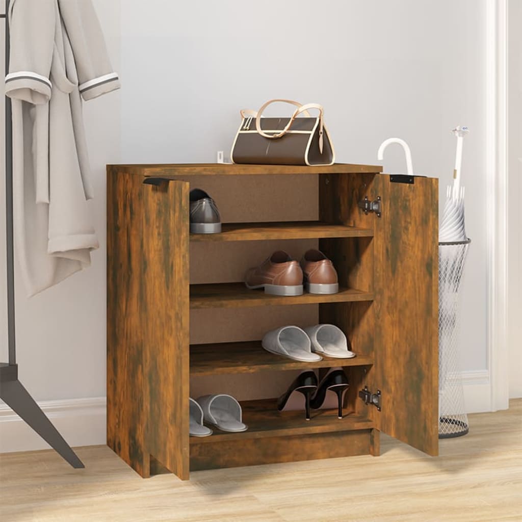 Schuhschrank Räuchereiche 59x35x70 cm Holzwerkstoff - Premium Schränke - Just €68.88! Shop now at homesales4u