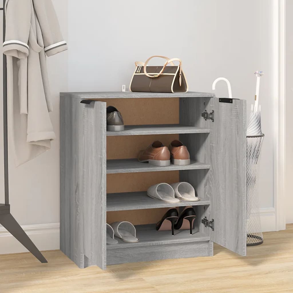 Schuhschrank Grau Sonoma 59x35x70 cm Holzwerkstoff - Premium Schränke - Just €93.40! Shop now at homesales4u