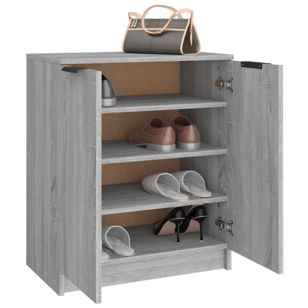Schuhschrank Grau Sonoma 59x35x70 cm Holzwerkstoff - Premium Schränke - Just €93.40! Shop now at homesales4u
