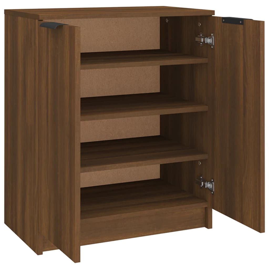 Schuhschrank Braun Eichen-Optik 59x35x70 cm Holzwerkstoff - Premium Schränke - Just €88.01! Shop now at homesales4u