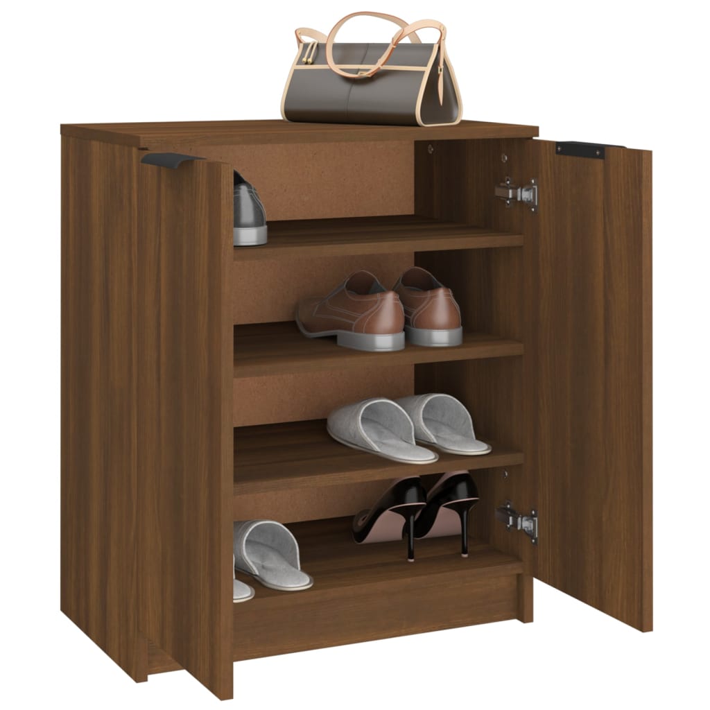 Schuhschrank Braun Eichen-Optik 59x35x70 cm Holzwerkstoff - Premium Schränke - Just €88.01! Shop now at homesales4u