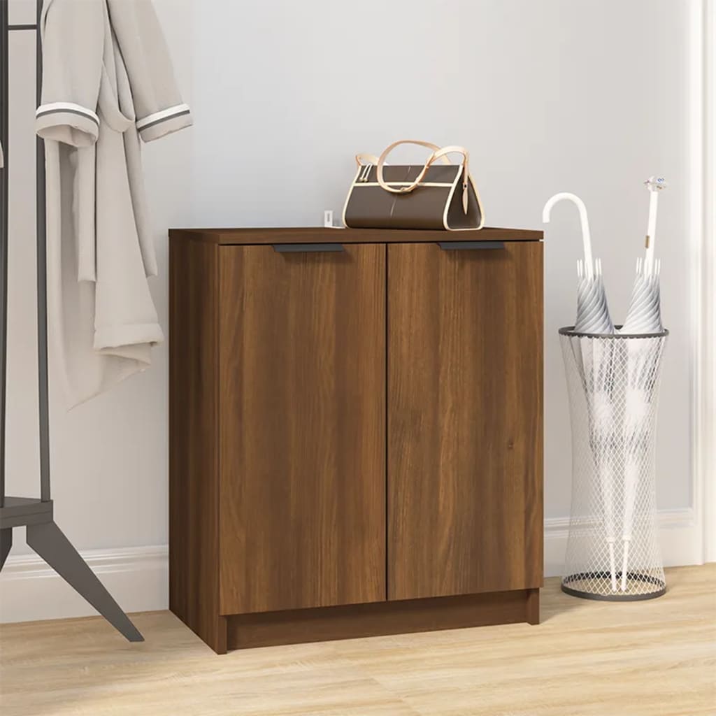 Schuhschrank Braun Eichen-Optik 59x35x70 cm Holzwerkstoff - Premium Schränke - Just €88.01! Shop now at homesales4u