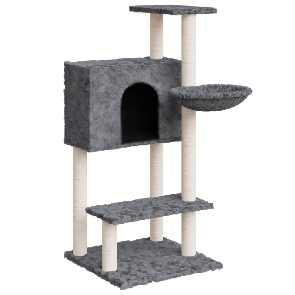 Kratzbaum mit Sisal-Kratzsäulen Dunkelgrau 108,5 cm - Premium Kratzbäume - Just €59.63! Shop now at homesales4u