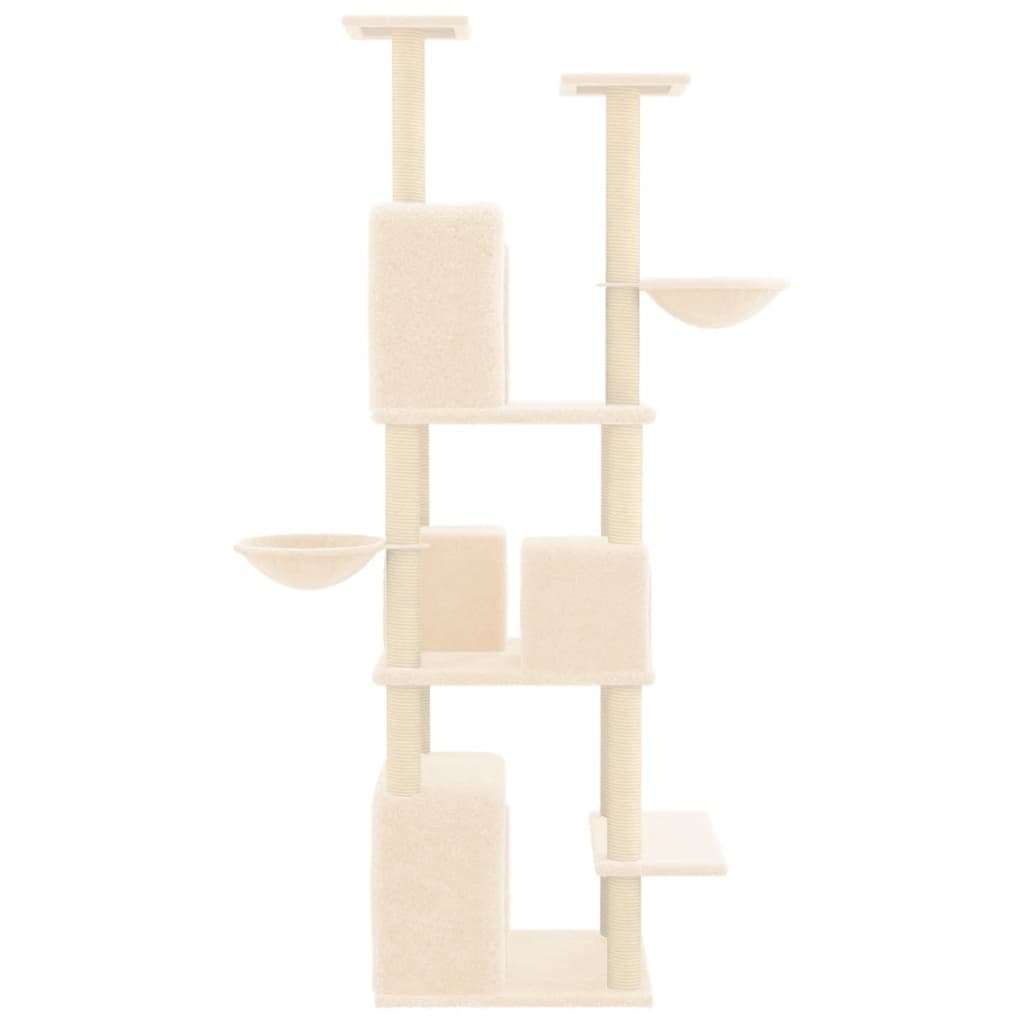 Kratzbaum mit Sisal-Kratzsäulen Creme 180 cm - Premium Kratzbäume - Just €122.35! Shop now at homesales4u