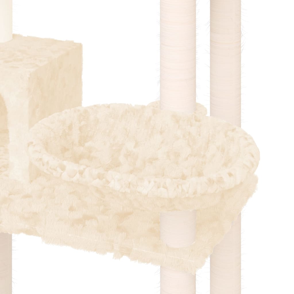Kratzbaum mit Sisal-Kratzsäulen Creme 131 cm - Premium Kratzbäume - Just €79.20! Shop now at homesales4u