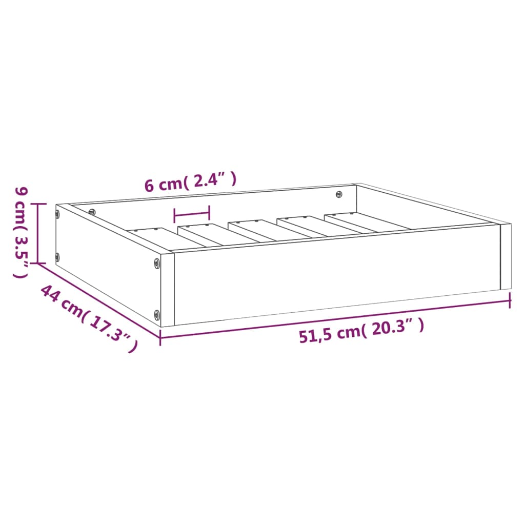Hundebett Honigbraun 51,5x44x9 cm Massivholz Kiefer - Premium Hundebetten - Just €26.24! Shop now at homesales4u
