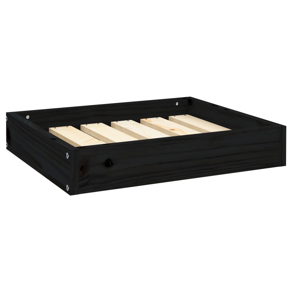 Hundebett Schwarz 51,5x44x9 cm Massivholz Kiefer - Premium Hundebetten - Just €27.25! Shop now at homesales4u