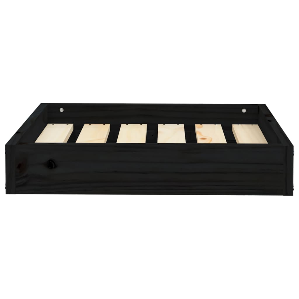 Hundebett Schwarz 51,5x44x9 cm Massivholz Kiefer - Premium Hundebetten - Just €27.25! Shop now at homesales4u