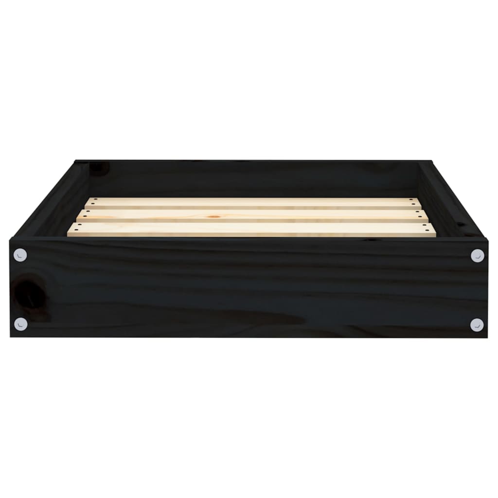 Hundebett Schwarz 51,5x44x9 cm Massivholz Kiefer - Premium Hundebetten - Just €27.25! Shop now at homesales4u