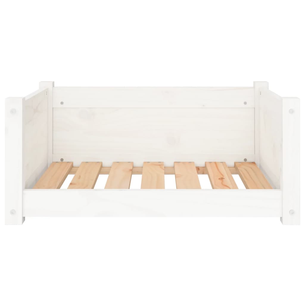 Hundebett Weiß 65,5x50,5x28 cm Massivholz Kiefer - Premium Hundebetten - Just €83.30! Shop now at homesales4u