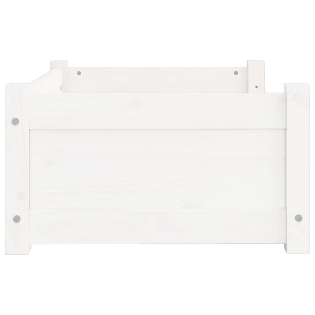 Hundebett Weiß 65,5x50,5x28 cm Massivholz Kiefer - Premium Hundebetten - Just €83.30! Shop now at homesales4u