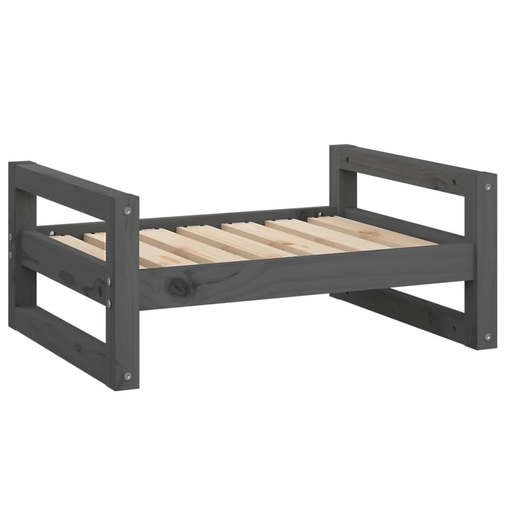 Hundebett Grau 65,5x50,5x28 cm Massivholz Kiefer - Premium Hundebetten - Just €53.95! Shop now at homesales4u