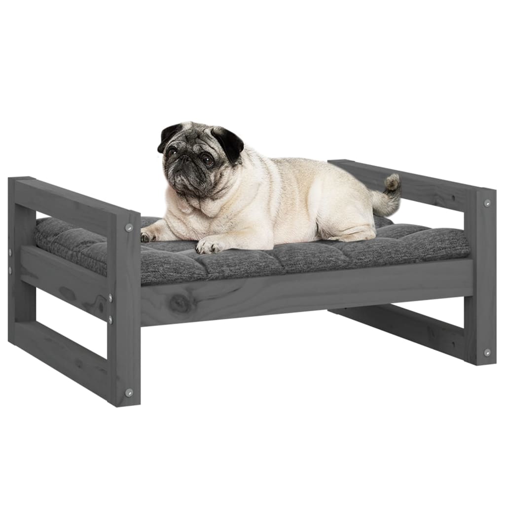 Hundebett Grau 65,5x50,5x28 cm Massivholz Kiefer - Premium Hundebetten - Just €53.95! Shop now at homesales4u