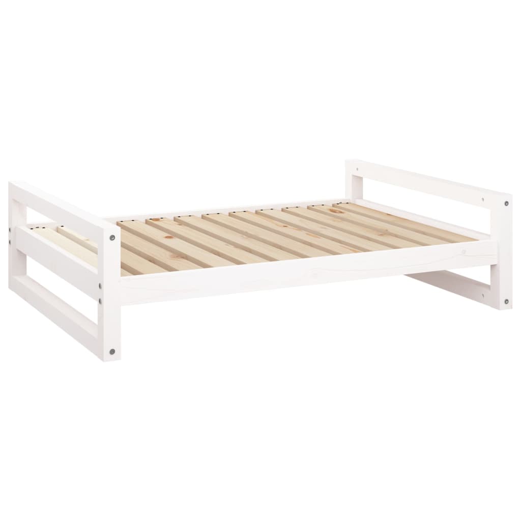 Hundebett Weiß 105,5x75,5x28 cm Massivholz Kiefer - Premium Hundebetten - Just €106.17! Shop now at homesales4u