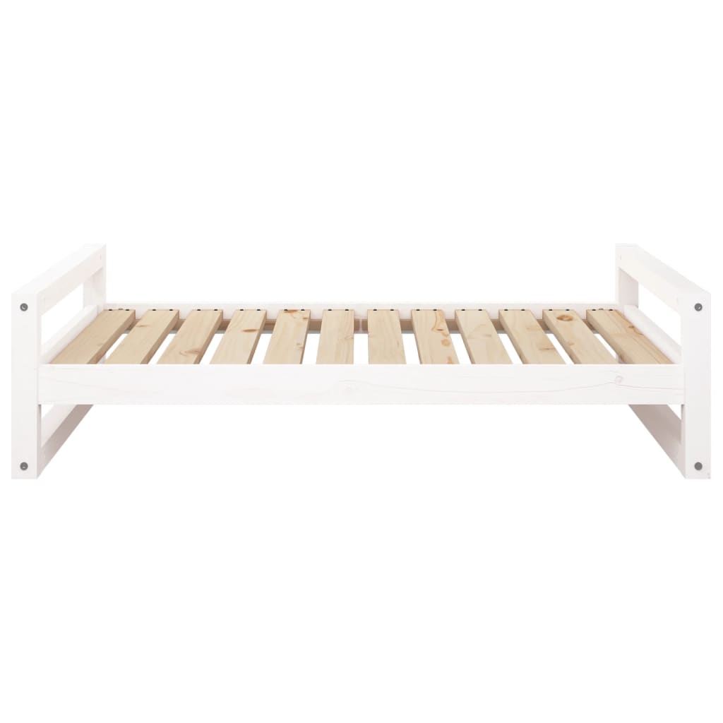 Hundebett Weiß 105,5x75,5x28 cm Massivholz Kiefer - Premium Hundebetten - Just €106.17! Shop now at homesales4u